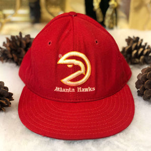 Vintage NBA Atlanta Hawks New Era Wool Fitted Hat 7 1/8