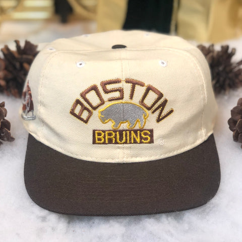 Vintage NHL Boston Bruins American Needle Heritage Blockhead Wool Snapback Hat