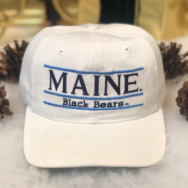 Vintage NCAA Maine Black Bears The Game Split Bar Twill Snapback Hat