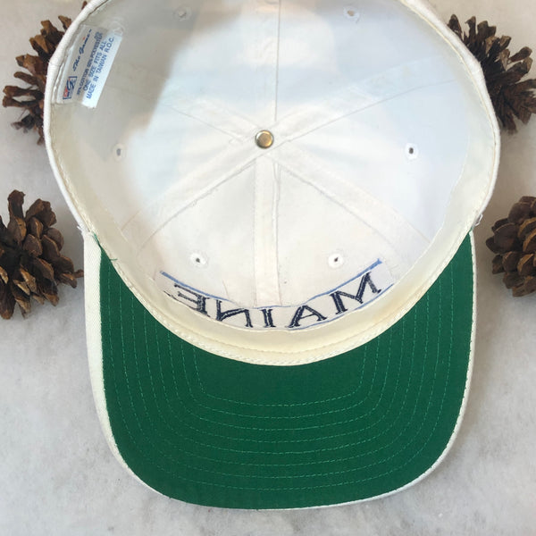 Vintage NCAA Maine Black Bears The Game Split Bar Twill Snapback Hat