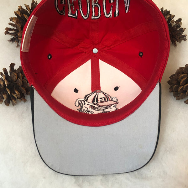 Vintage NCAA Georgia Bulldogs Brim Spellout Twill Snapback Hat