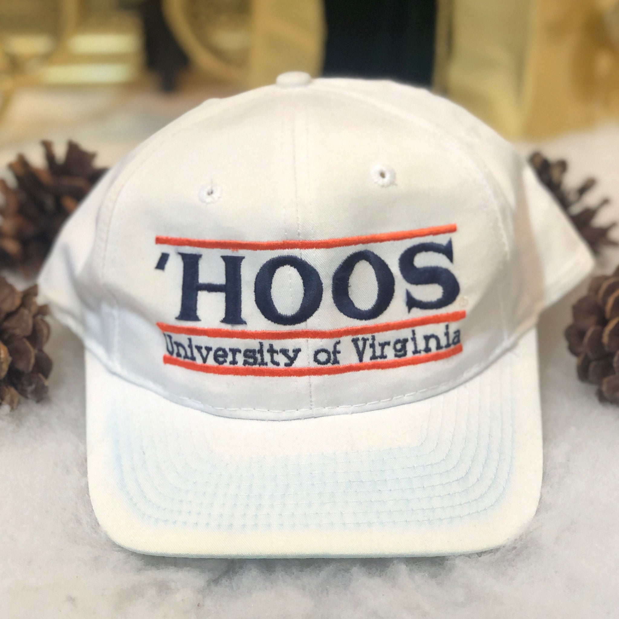 Vintage NCAA Virginia Cavaliers Hoos The Game Split Bar Twill Snapback Hat