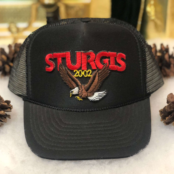 Vintage Deadstock NWOT 2002 Sturgis Bike Week Motorcycles Bald Eagle Trucker Hat