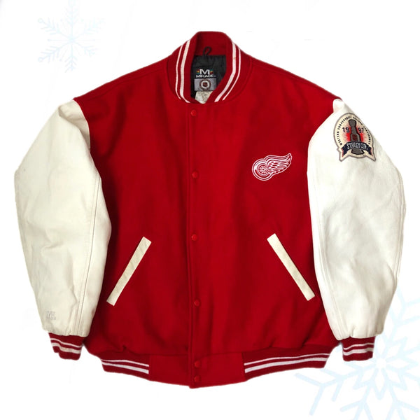 Vintage Detroit Red Wings 1997 NHL Stanley Cup Champions Mirage Varsity Jacket (L)