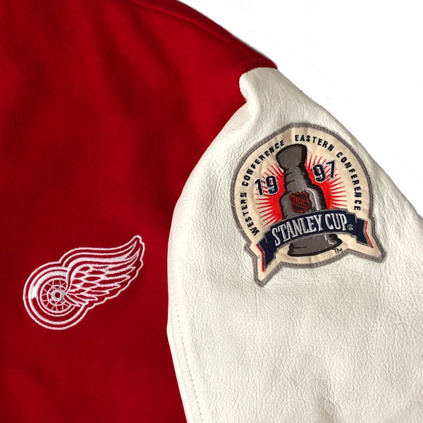 Vintage Detroit Red Wings 1997 NHL Stanley Cup Champions Mirage Varsity Jacket (L)