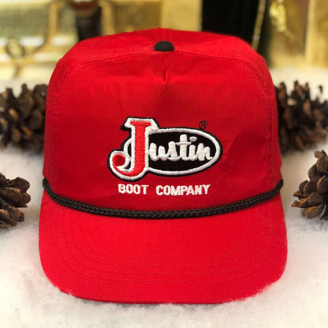 Vintage Justin Boot Company YoungAn Twill Snapback Hat
