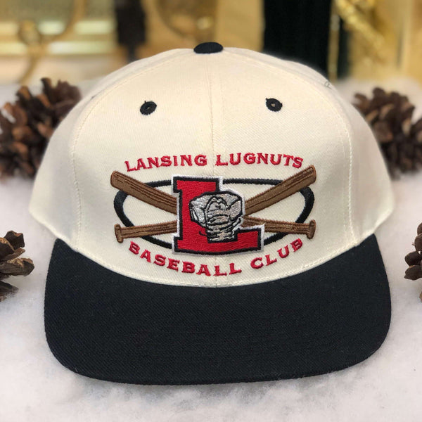 Vintage Deadstock NWOT MiLB Lansing Lugnuts Baseball Club Outdoor Cap Wool Strapback Hat
