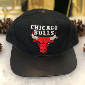 Vintage NBA Chicago Bulls Starter Wool Leather Brim Snapback Hat