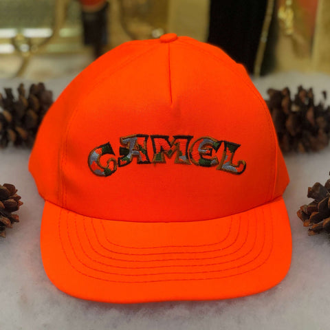Vintage Camel Cigarettes Racing Blaze Orange Hunting Twill Snapback Hat