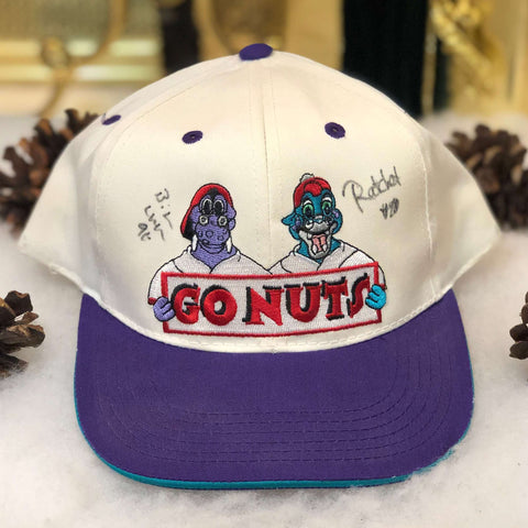 Vintage MiLB Lansing Lugnuts "Go Nuts" Big Lug Ratchet Mascots Autographed *YOUTH* Twill Outdoor Cap Snapback Hat