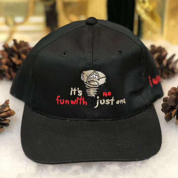 Vintage Deadstock NWOT MiLB Lansing Lugnuts "it's no fun with just one, i won!" Outdoor Cap YoungAn Twill Snapback Hat