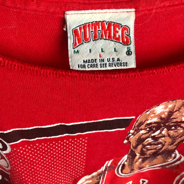 Vintage NBA Chicago Bulls Michael Jordan Nutmeg Mills T-Shirt (L) *CHOPPED*