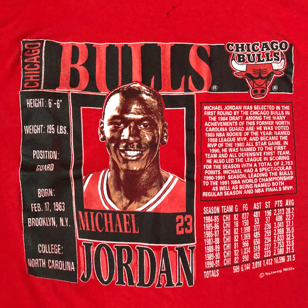 Vintage NBA Chicago Bulls Michael Jordan Nutmeg Mills T-Shirt (L) *CHOPPED*