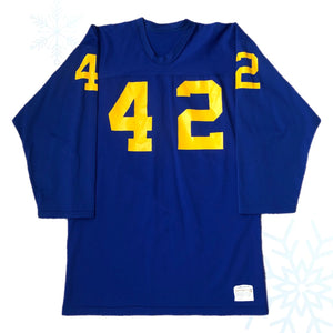 Vintage Sand Knit Long Sleeve Football Jersey (L)