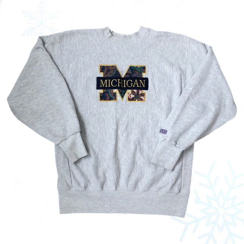 Vintage NCAA Michigan Wolverines Crable Sportswear Reverse Weave Crewneck Sweatshirt (XL)