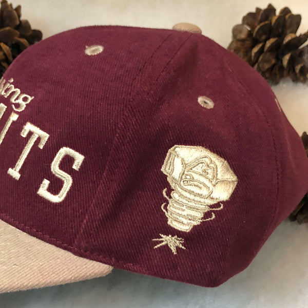 Vintage MiLB Lansing Lugnuts Maroon Outdoor Cap Strapback Hat
