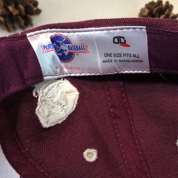 Vintage MiLB Lansing Lugnuts Maroon Outdoor Cap Strapback Hat