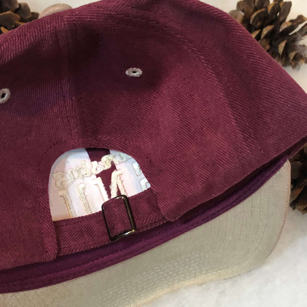 Vintage MiLB Lansing Lugnuts Maroon Outdoor Cap Strapback Hat