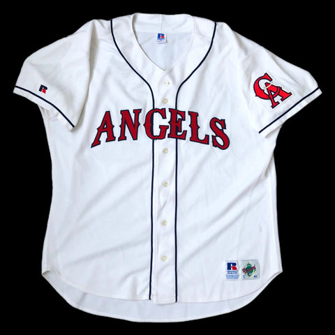 Vintage MLB California Angels Russell Athletic Baseball Jersey Size 48