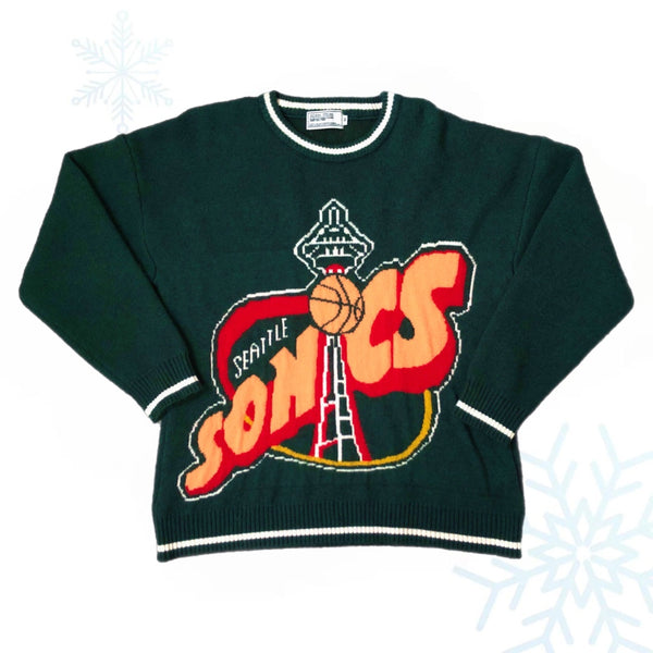 NBA Seattle Supersonics Adam Freak Cable Knit Sweater