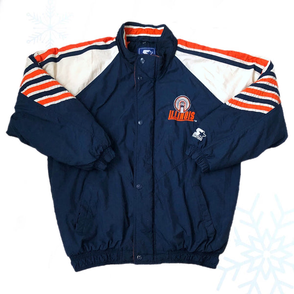 Vintage NCAA Illinois Fighting Illini Starter Jacket (L)