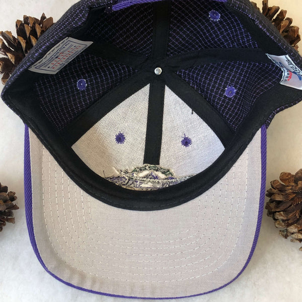 Vintage Deadstock NWOT 1998 MLB All-Star Game Colorado Rockies Logo Athletic Plaid Strapback Hat