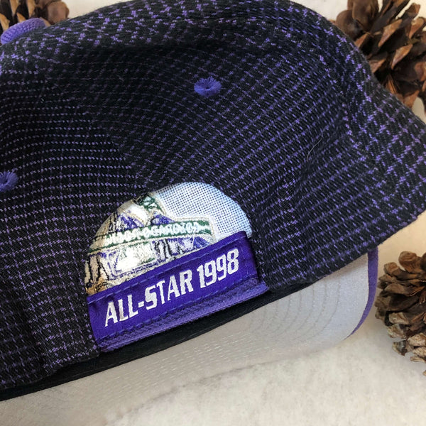 Vintage Deadstock NWOT 1998 MLB All-Star Game Colorado Rockies Logo Athletic Plaid Strapback Hat