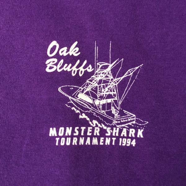 Vintage 1994 Oak Bluffs Monster Shark Tournament T-Shirt (M)