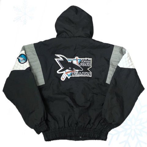 Vintage NHL San Jose Sharks Starter Style Puffer Jacket (M)