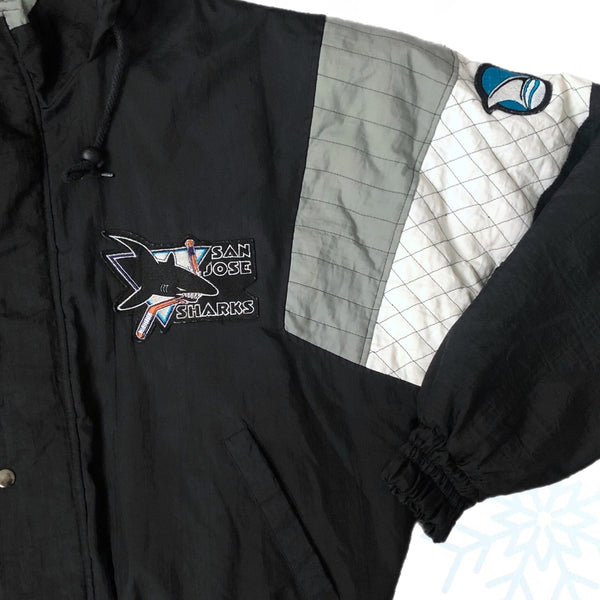 Vintage NHL San Jose Sharks Starter Style Puffer Jacket (M)