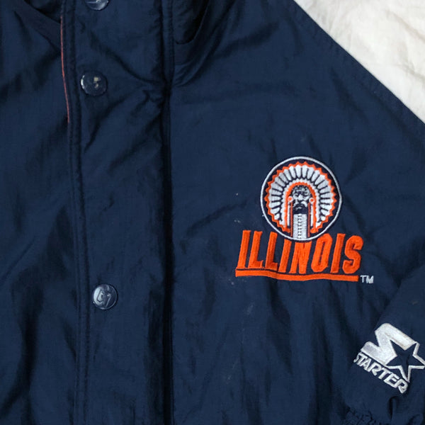 Vintage NCAA Illinois Fighting Illini Starter Jacket (L)