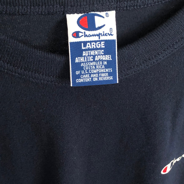 Vintage Champion Logo Navy T-Shirt (L)