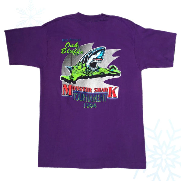 Vintage 1994 Oak Bluffs Monster Shark Tournament T-Shirt (M)