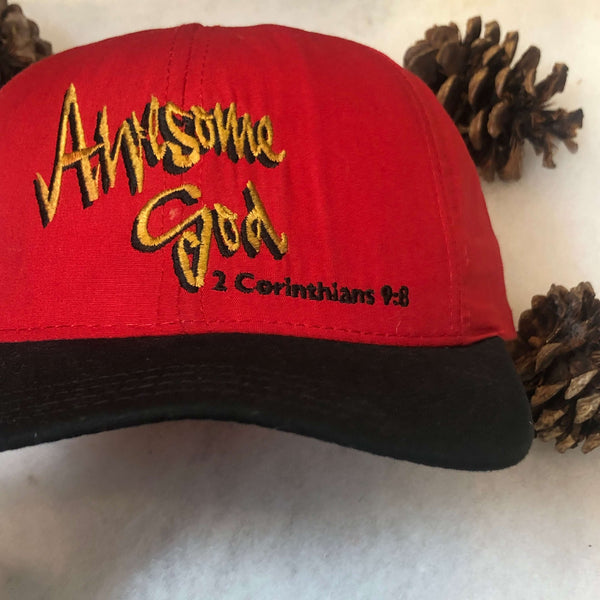 Vintage Awesome God Christian P Cap Twill Snapback Hat