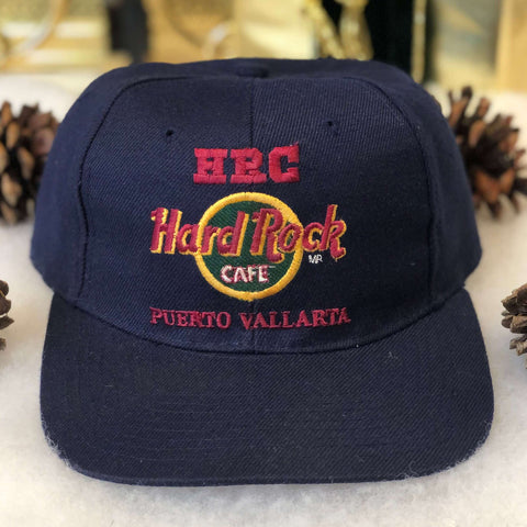 Vintage Hard Rock Cafe Puerto Vallarta Love All Serve All Wool Snapback Hat