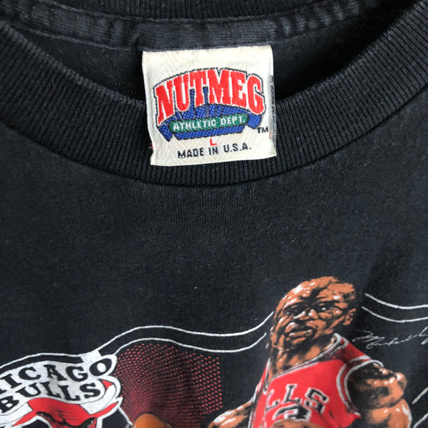 Vintage NBA Chicago Bulls Michael Jordan Nutmeg Mills *YOUTH* T-Shirt (L)
