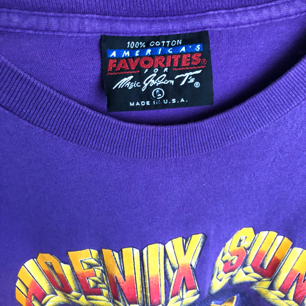 Vintage NBA Phoenix Suns "Forged In Gold" Magic Johnson T's T-Shirt (L)