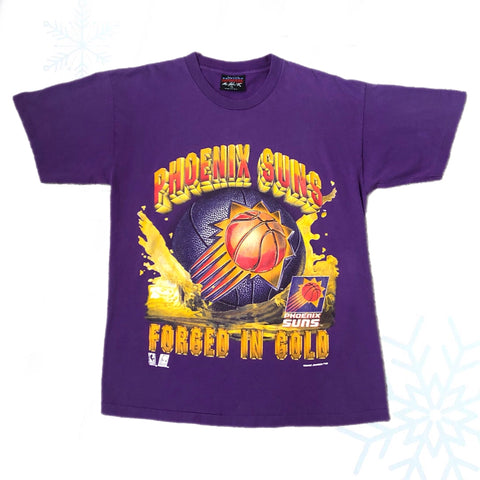 Vintage NBA Phoenix Suns "Forged In Gold" Magic Johnson T's T-Shirt (L)