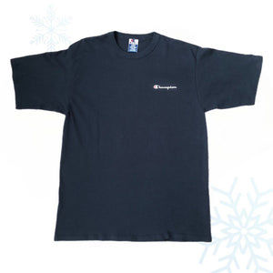 Vintage Champion Logo Navy T-Shirt (L)