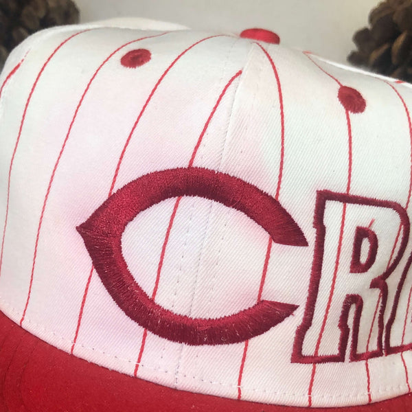 Vintage MLB Cincinnati Reds Drew Pearson Pinstripe Twill Snapback Hat