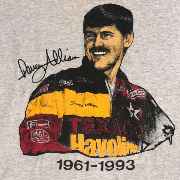 Vintage NASCAR Davey Allison Texaco Havoline Racing 1961-1993 Memorial T-Shirt (XL)