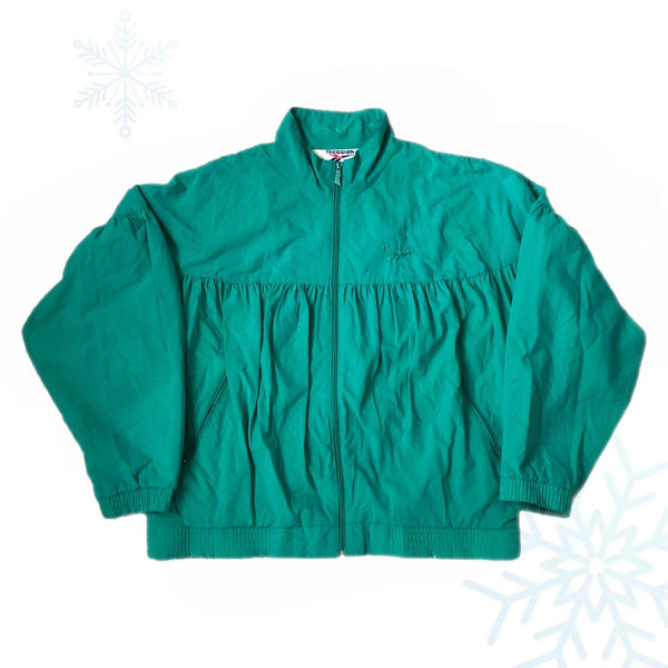 Vintage Reebok Teal Green Windbreaker Jacket (L)