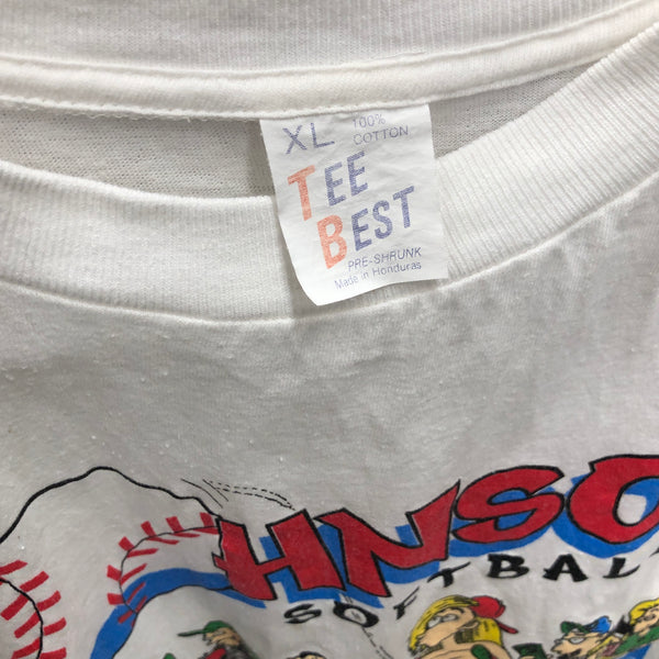 Vintage Big Johnson Softballs Humor T-Shirt (L)