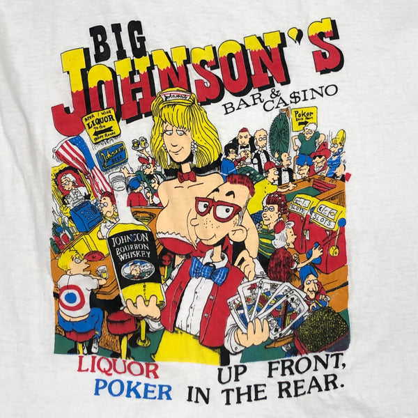 Vintage Big Johnson Bar & Casino Humor T-Shirt (L)