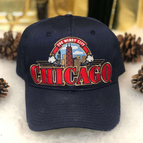 Vintage Chicago The Windy City Captain Travel Twill Snapback Hat