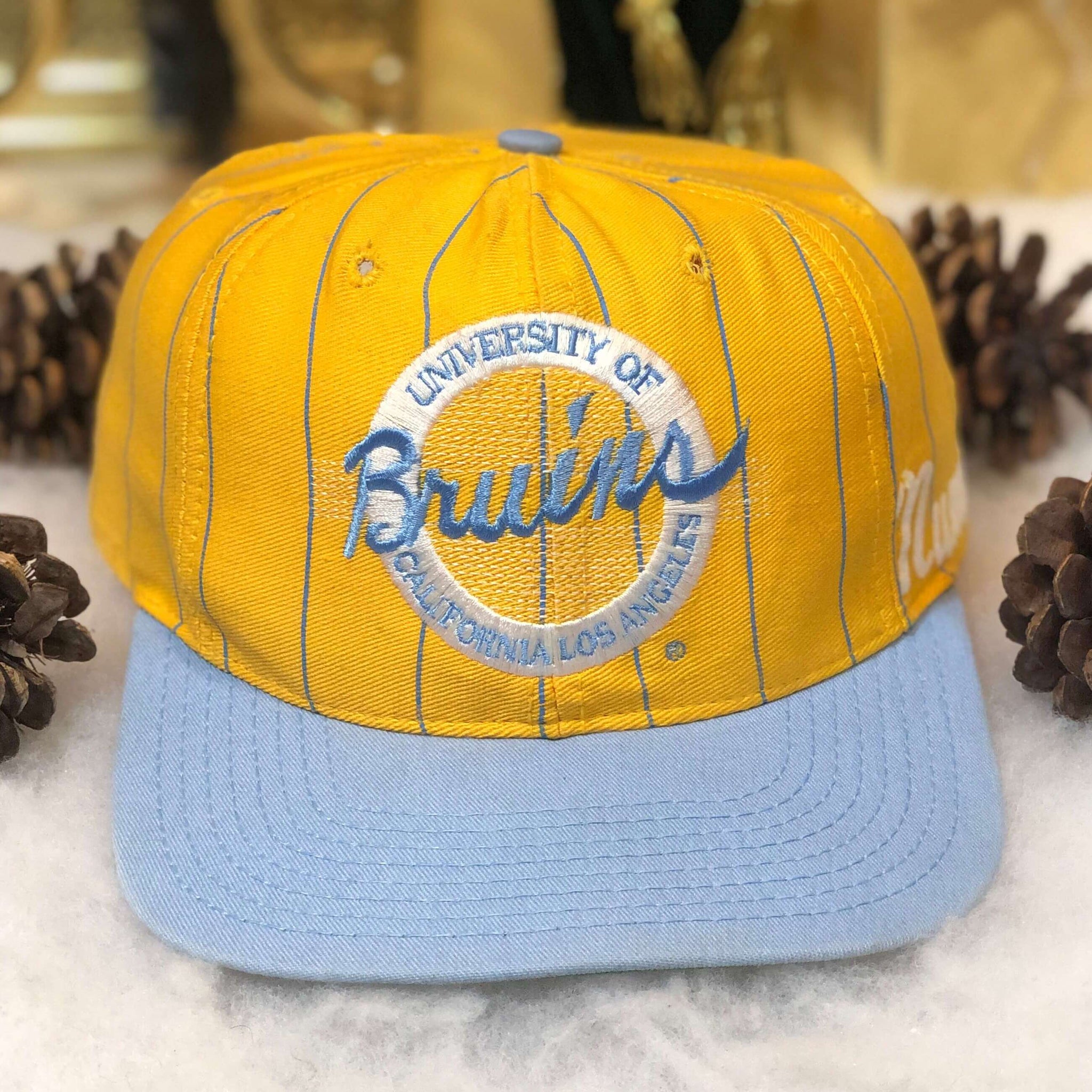 Vintage NCAA UCLA Bruins The Game Circle Logo Pinstripe Twill Snapback Hat