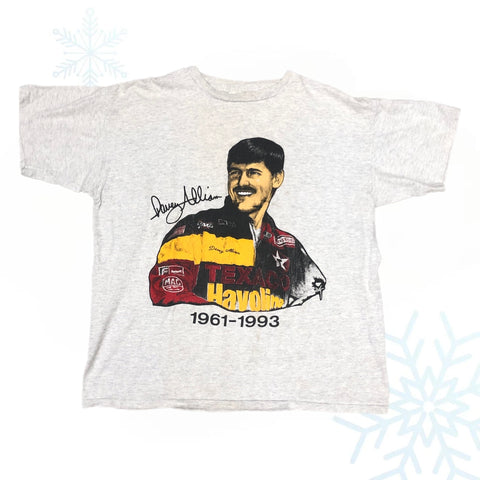 Vintage NASCAR Davey Allison Texaco Havoline Racing 1961-1993 Memorial T-Shirt (XL)
