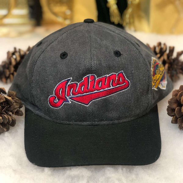 Vintage 1997 MLB World Series Cleveland Indians Logo 7 Snapback Hat