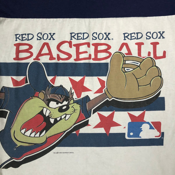 Vintage 1996 MLB Boston Red Sox Taz Looney Tunes All Over Print *YOUTH* T-Shirt