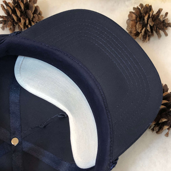 Vintage Navy Blue KC Blank Twill Snapback Hat